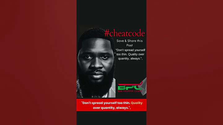 Don't spread yourself too thin. Quality over quantity, always.