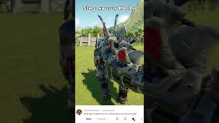 Giganotosaurus Dominion VS Stegosaurus Mecha #Imeroleplay #dinosaur  #jurassicworld #jwe2