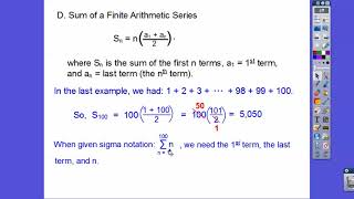 Finite Arithmetic Series - Module 12.3 (Part 1)