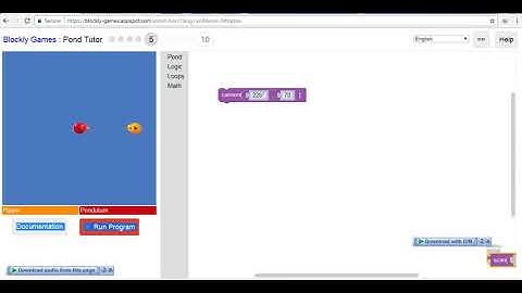 Blockly Games Pond Tutor Level 1 to Level 10 Complete solution Games for tomorrow