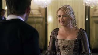 Elizabeth Harnois In Lovely Period Satin Dress , Cleavage