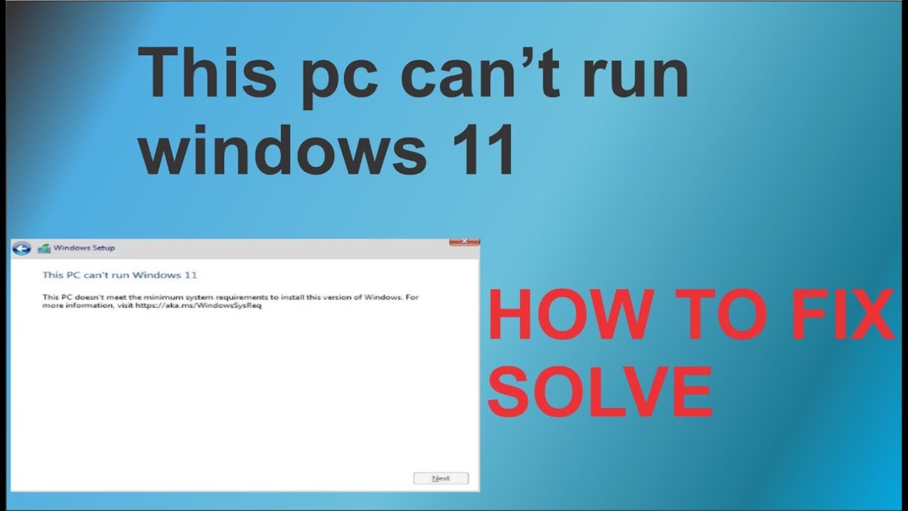 How to fix this pc can't run windows 11 in Hindi 2022 - YouTube