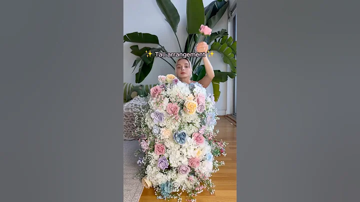 DIY wedding decor with pool noodles, balloon stands, and Amazon flowers