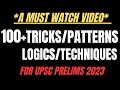 100 techniqueshacks for upsc prelims 2023
