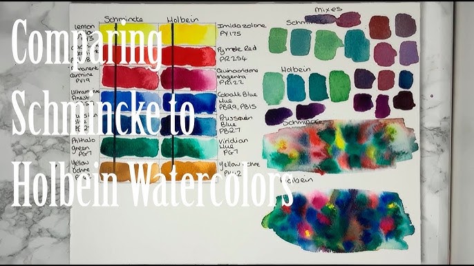 Swatching the Holbein Pastel Watercolor set! 