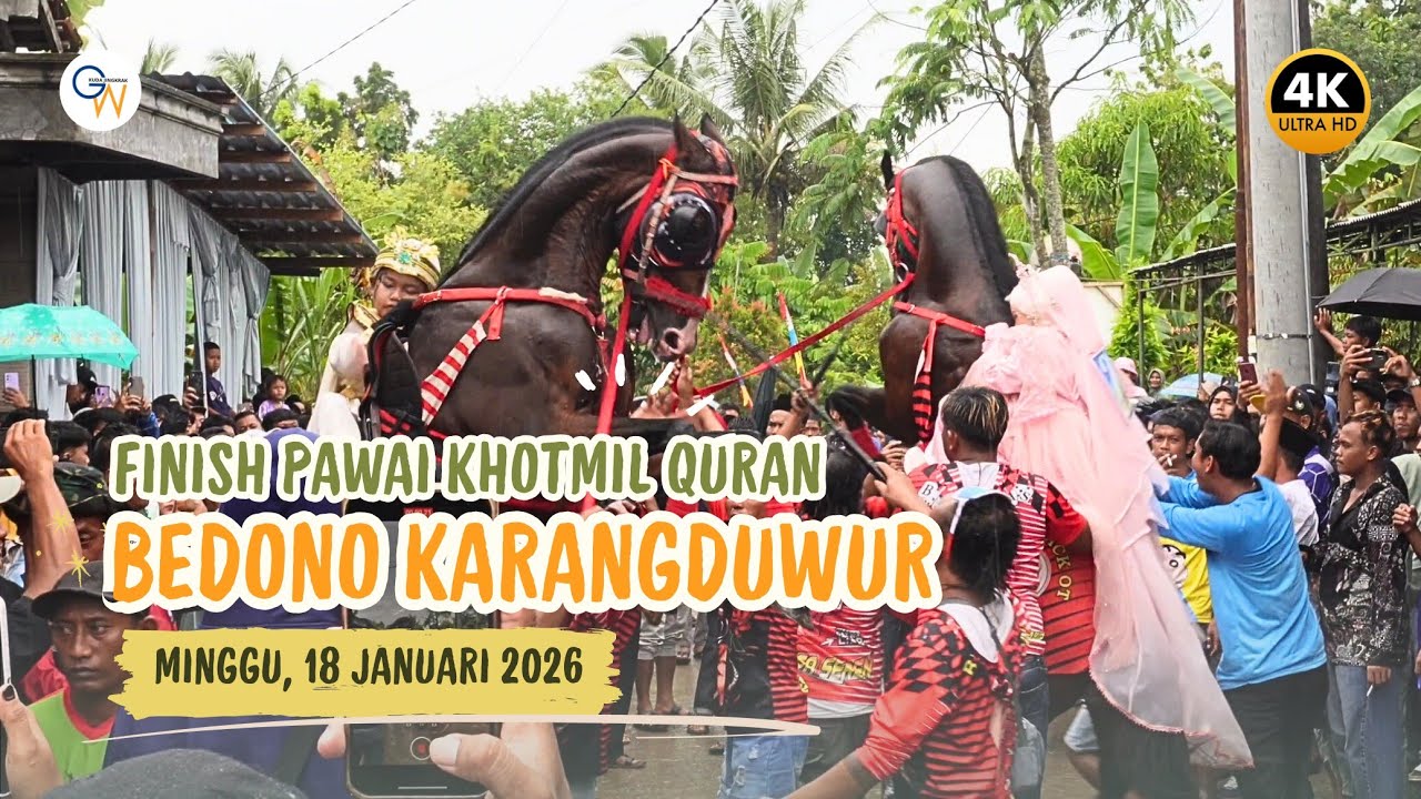 Atraksi Pamungkas ditemani Hujan Pawai Khotmil Quran Bedono Karangduwur 18 Januari 2026