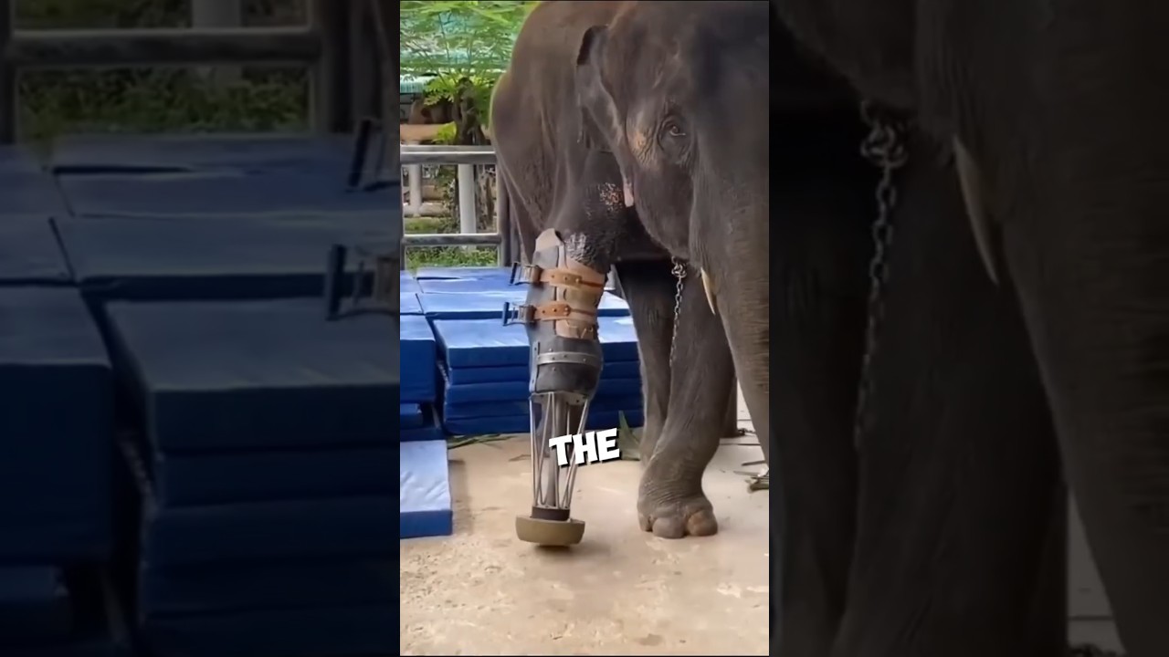 Этот хозяин сделал своему слону протез ноги ❤️ 