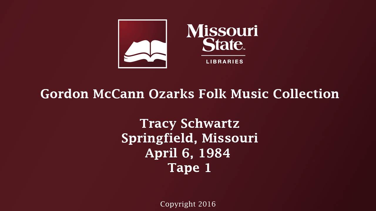 McCann: Tracy Schwartz Concert, April 6, 1984