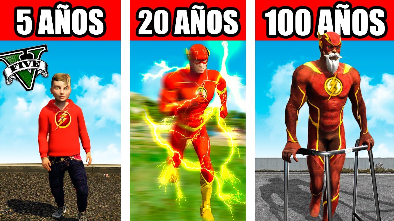SOBREVIVÍ 100 AÑOS como FLASH en GTA 5!