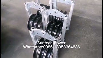 Neoprene Lined Aluminum Wheels Conductor Stringing Sheave Pulley Block