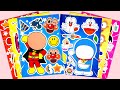 【癒しASMR】とドラえもん & アンパンマン🍞と一緒にシールを飾ってはがす🎧 Satisfying Sticker Sounds with Anpanman & Doraemon
