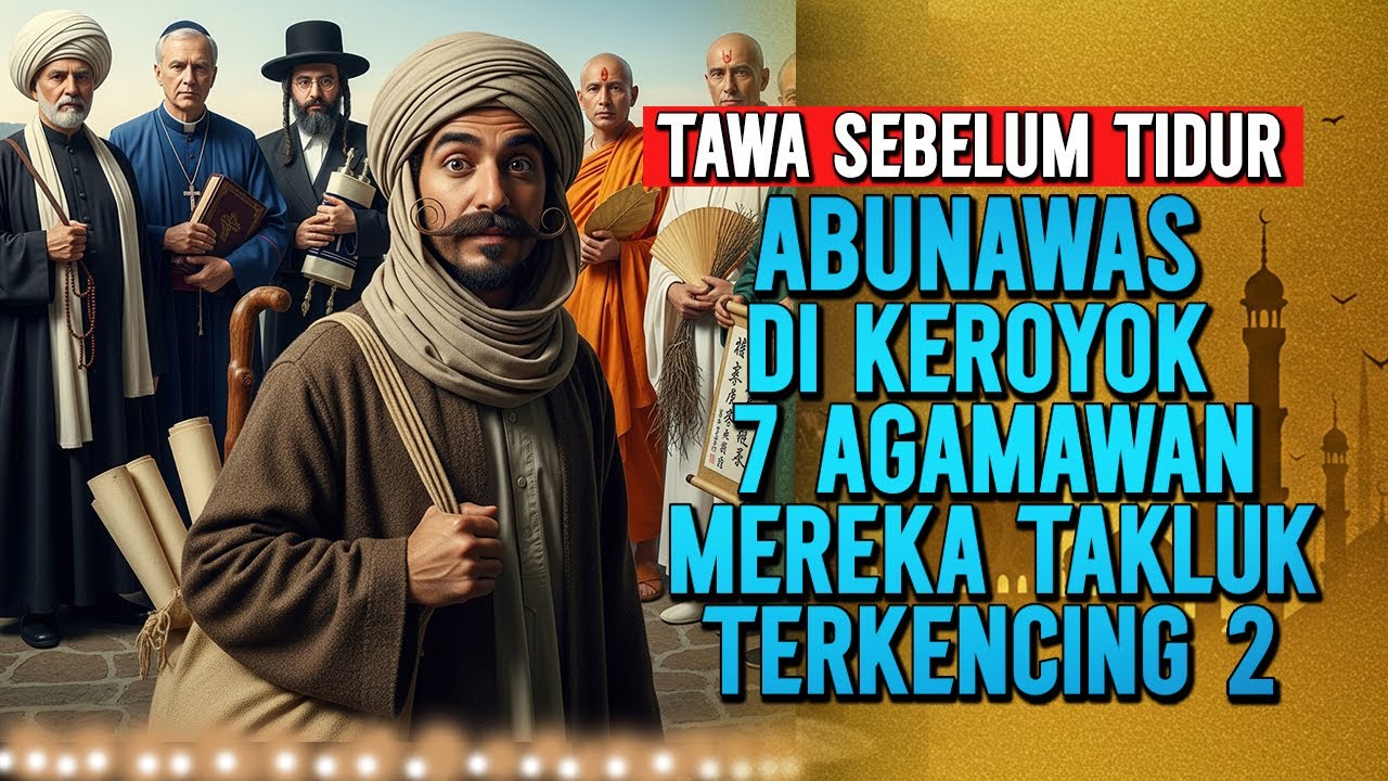 ABUNAWAS DI KEROYOK 7 AGAMAWAN, MEREKA TAKLUK TERKENCING ! - KISAH LUCU PENGANTAR TIDUR