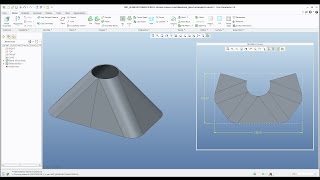 Creo Sheetmetal tutorial: How to create Blend feature  Rectangle to Circle