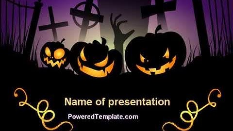 Free Violet Halloween Night PowerPoint Template by PoweredTemplate.com