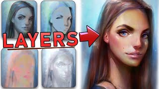 How to render digital art using layers - BRUSHES included - Beginner friendly tutorial by Marco Bucci 297,647 views 3 years ago 18 minutes