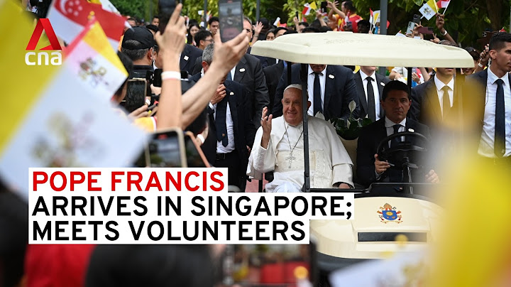 Pope Francis arrives in Singapore, meets volunteers at Jurassic Mile