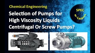 Selection of Pumps for High Viscosity Liquids: Centrifugal Pumps or Screw Pumps?