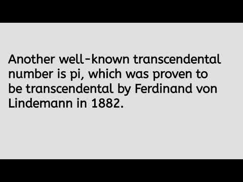 Transcendental Numbers |Unveiling