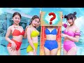 MAGIC DOOR PRANK BATTLE | GAME SHOW WINS STICKERS | FUNNY PRANKS ON POOL | Yellow Girl Nerf