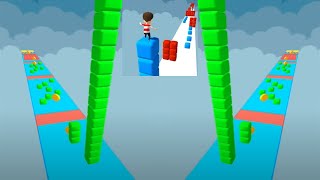 Cube Stacker Surfer 3D 🏄‍♂️ Android, iSO New Mobile Update Gameplay Unlocked Walkthrough All Level44
