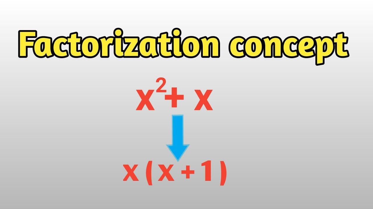 Factorization concept || what is factorization urdu hindi - YouTube