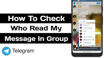 How To Check Who Read My Message in Telegram Groups