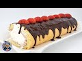 Brazo de nata y fresas - brazo de gitano de nata - brazo gitano de chocolate - pionono con nata