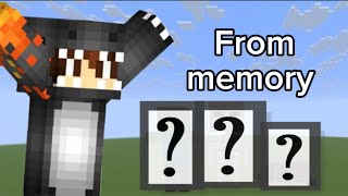 I built minecraft mobs FROM MEMORY!