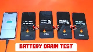 Samsung galaxy m30 vs m20 a30 a50 massive battery discharging test
comparison so deskhye iss video mai drain t...