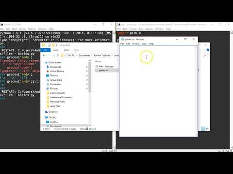 File Reading and writing in Python using pickle