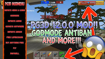 Pixel Gun 3D 12.0.1 Modded/Hacked Menu APK!!! Unlimited Coins & Gems, Antiban, Godmode and More!!!