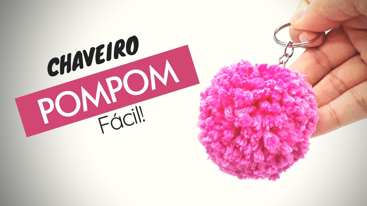 Chaveiro pompom fácil!