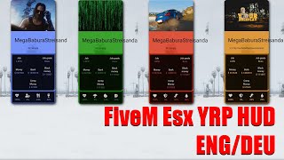 FiveM ESX YRP Hud - Hunger, Thirst, Money, Job etc. ENG/DEU
