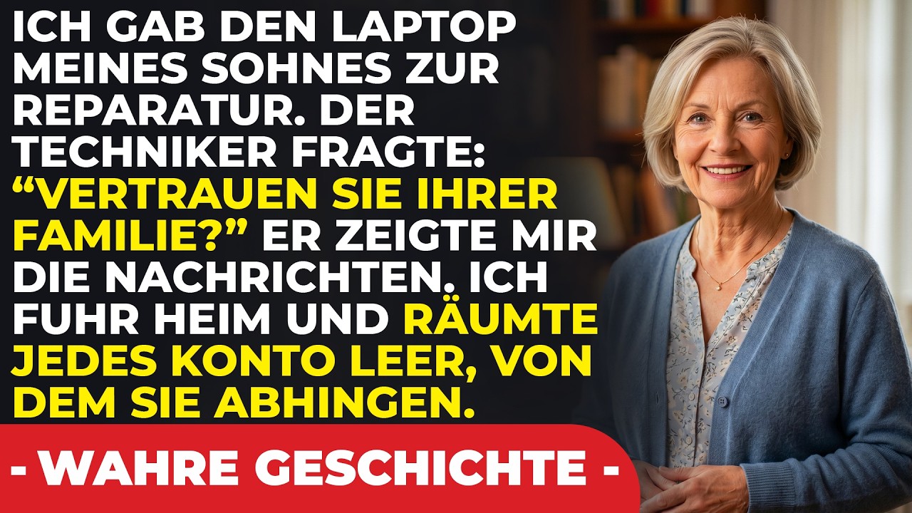 Der Techniker hob den Kopf und starrte mich an, als hätte er gerade etwas Schreckliches gesehen. „Gnädige Frau“, sagte er leise, „vertrauen Sie Ihrer Familie?“ Ich lachte – bis er mir den Laptop...
