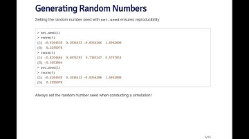 R Generating Random numbers