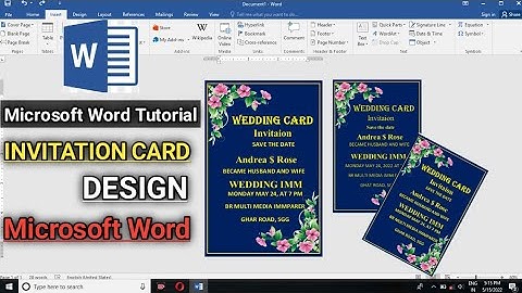 Ms Word Tutorial: Wedding Card Design 🔥 in ms word 2022 || Ms Word Me Invitation Card Kaise Banaye