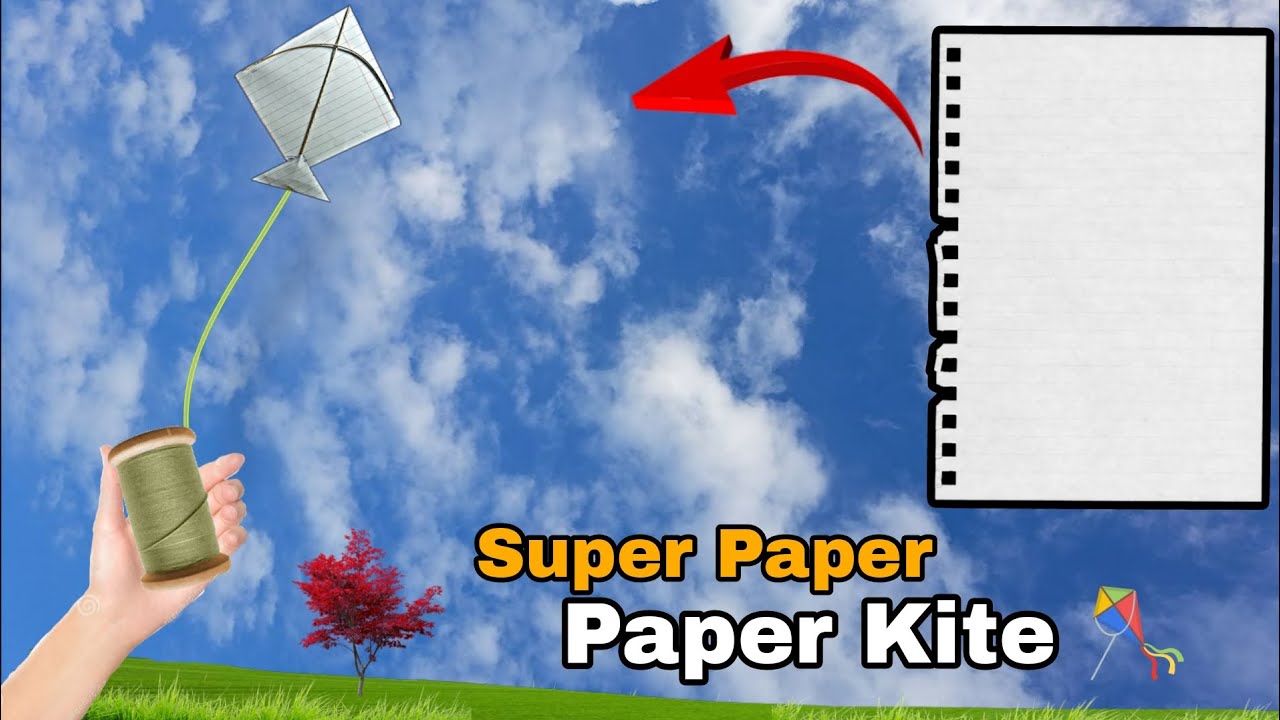 Paper Kite : 100% Working and fly || How to make paper kite || How to ...