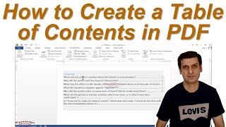 How to Create a Table of Contents in PDF