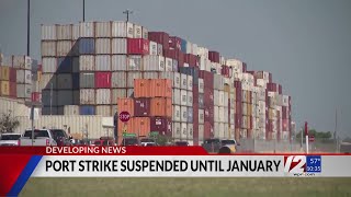 Dockworkers’ union suspends strike until 2025