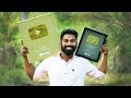 1st Gold Playbutton Unboxing In Kerala | അടിച്ചു മോനെ സ്വർണ പതക്കം | M4 Tech Gold Playbutton |