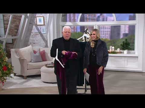 Dennis Basso Wide Leg Stretch Velvet Pants on QVC