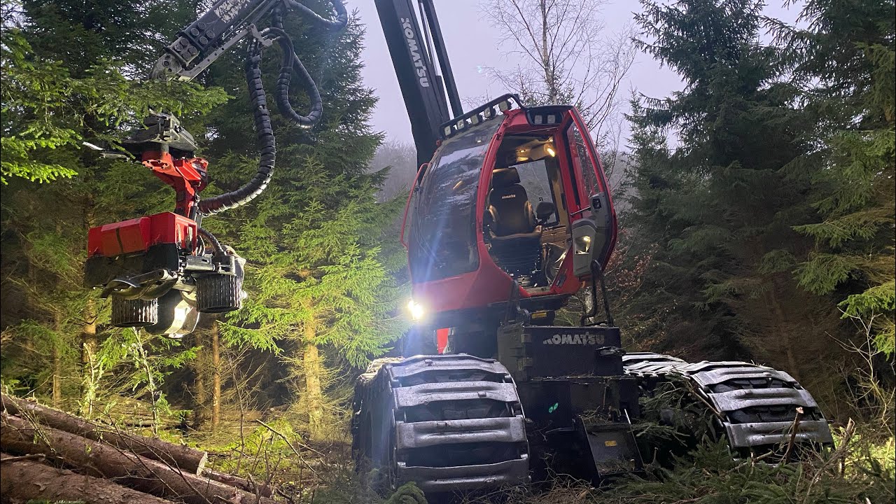 Komatsu 901xc Steep Thinning