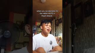 when you accidentally hit the HIGH NOTE in Heart Attack