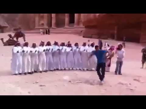 Jordanian Bedouin VS Break Dance At Petra Jordan LOL 