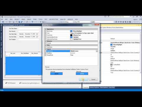 GRIDVIEW DESIGN -  Visual studio