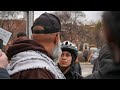 Caught on camera rookie cop unfazed while challenged by propalestinian supporters