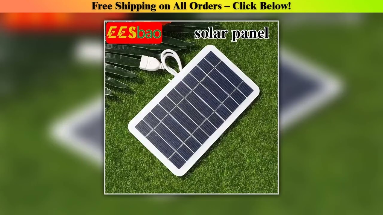 2W-15W Solar Charger Portable W/USB-C Fast Charging for IPhone Samsung Power Banks Camping Hiking