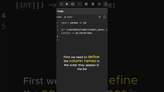 Python Pandas for Beginners: 2D List to DataFrame in 60s! 🐼 LeetCode 2877 #shorts