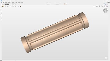 Hoe maak je een gecanneleerde kolom in Vectric software | Omwikkelde rotatiebewerking | V12 Tutor...