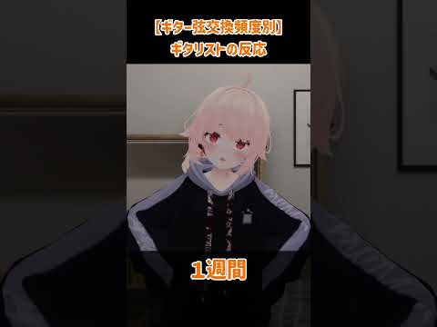 【ギター弦交換頻度別】ギタリストの反応 #緋弦かづさ